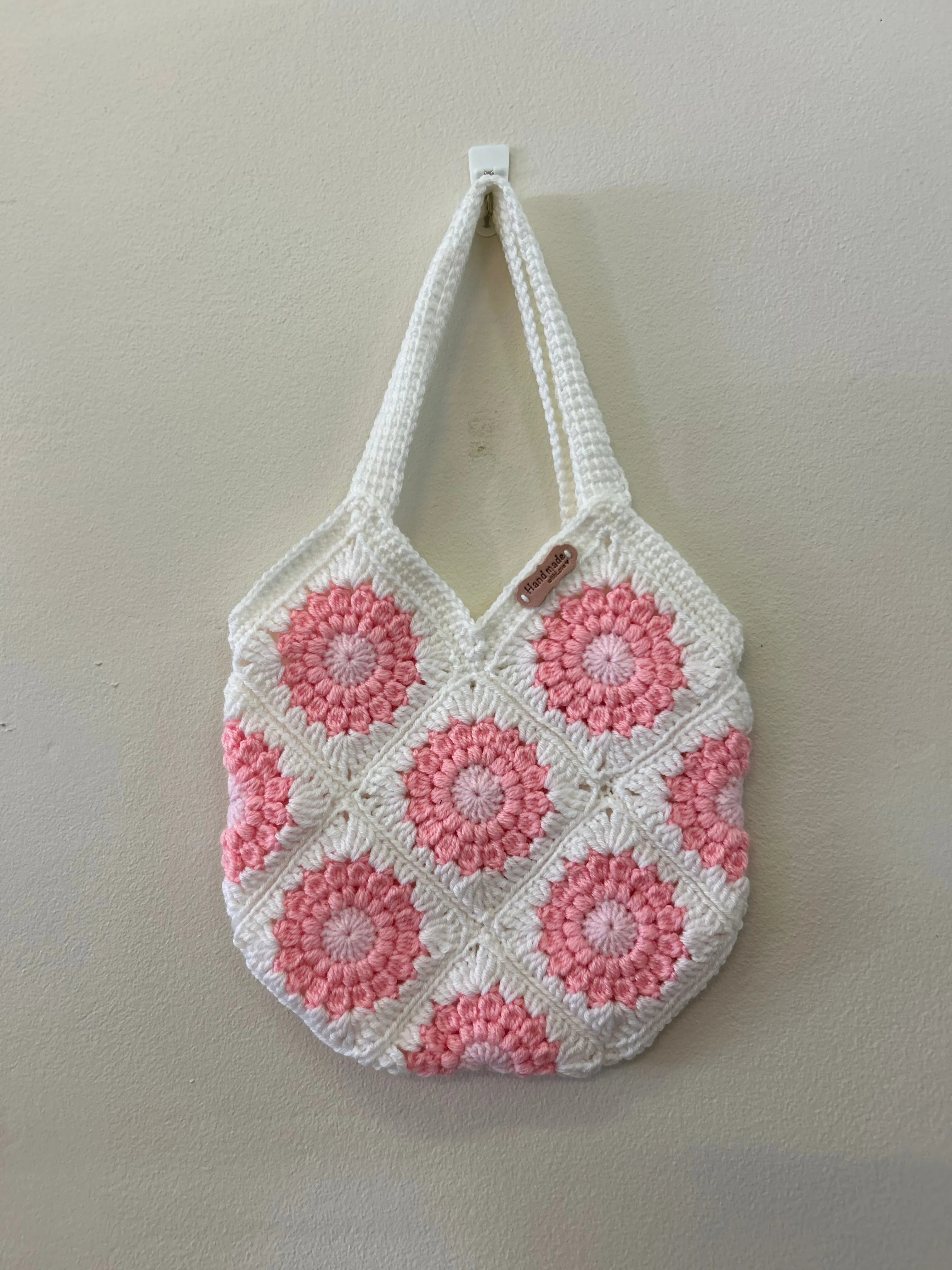Custom order - Medium Sunburst Crocheted Lined Bag - Acrylic