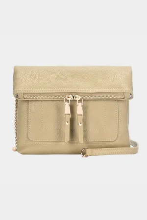 Daily Dash Faux Leather Crossbody Bag-Moss