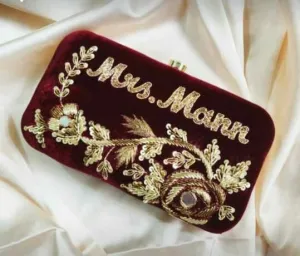 Designer Unique Maroon Party Clutch