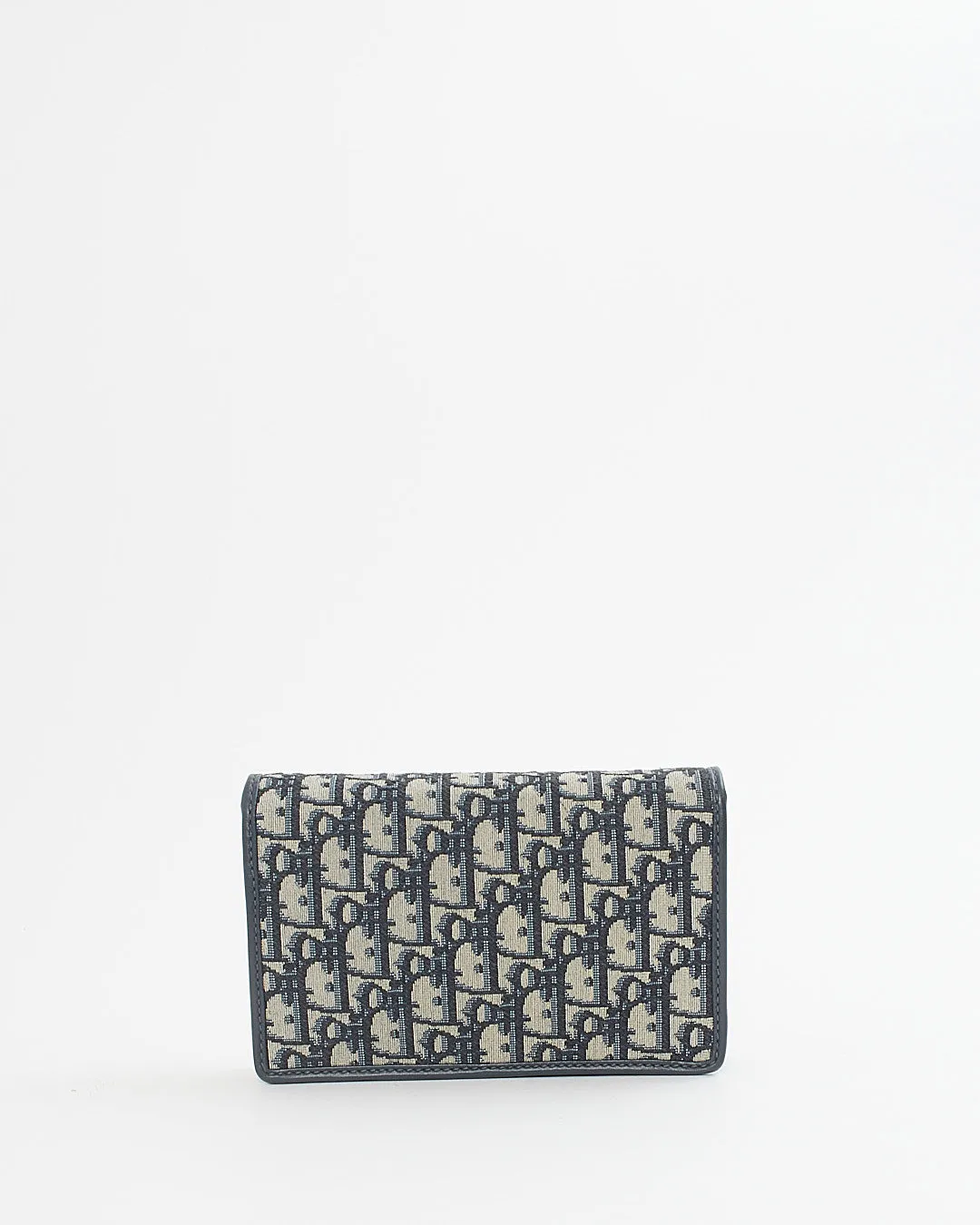 Dior Blue Oblique Canvas DiorAddict Wallet on Chain