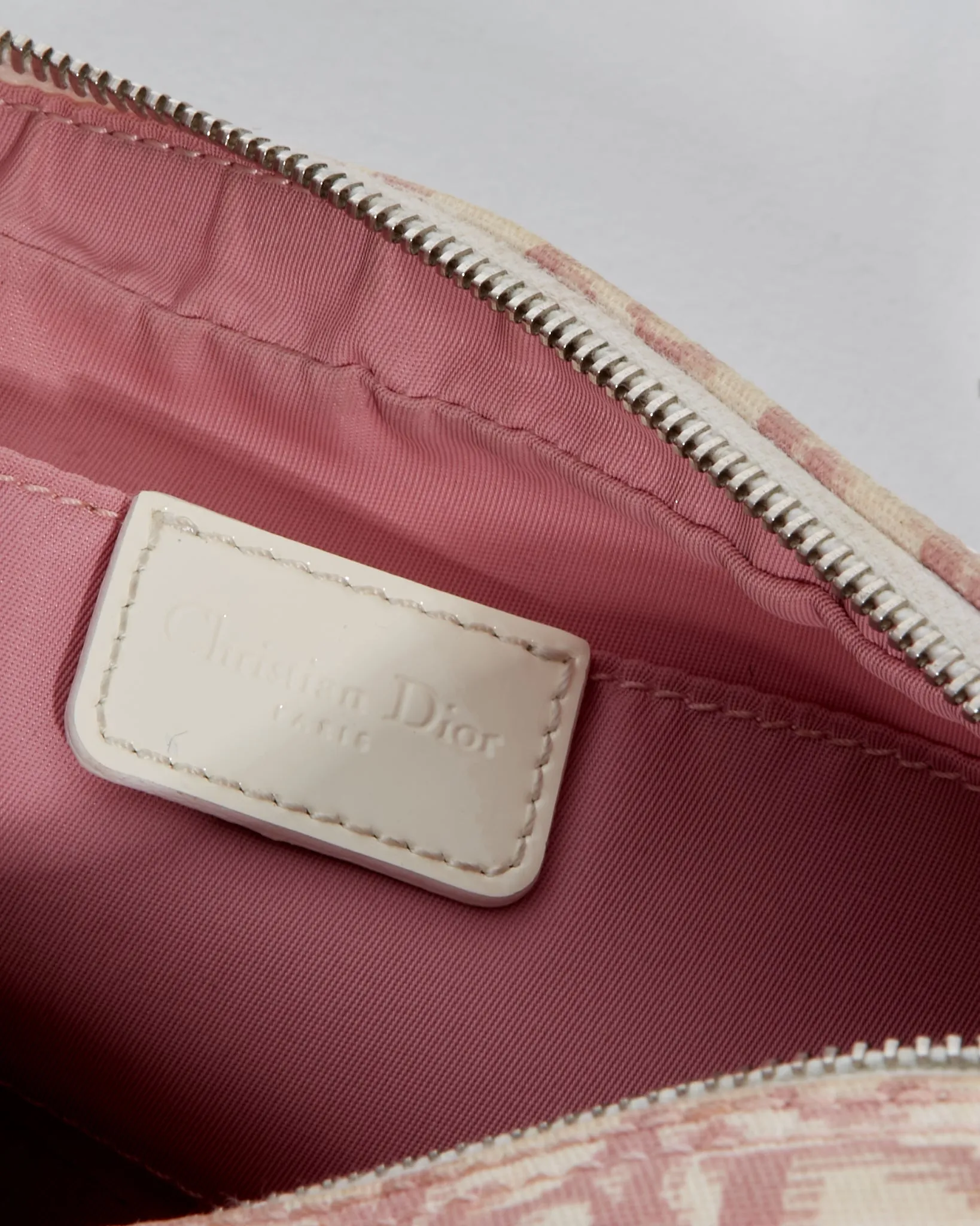 Dior Pink Monogram Girly Canvas Small Shoulder Bag