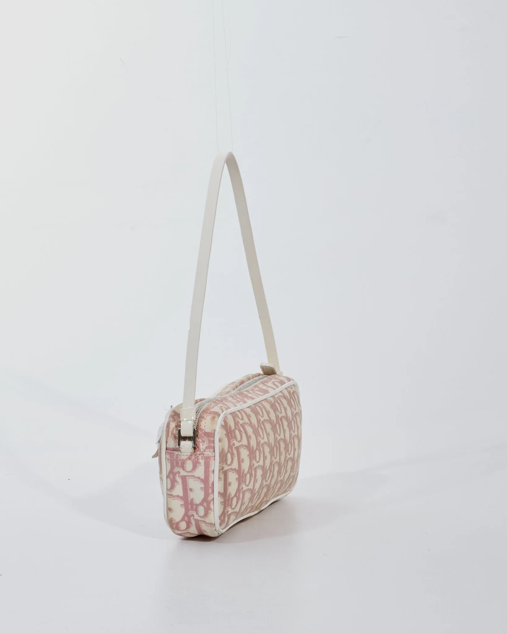 Dior Pink Monogram Girly Canvas Small Shoulder Bag