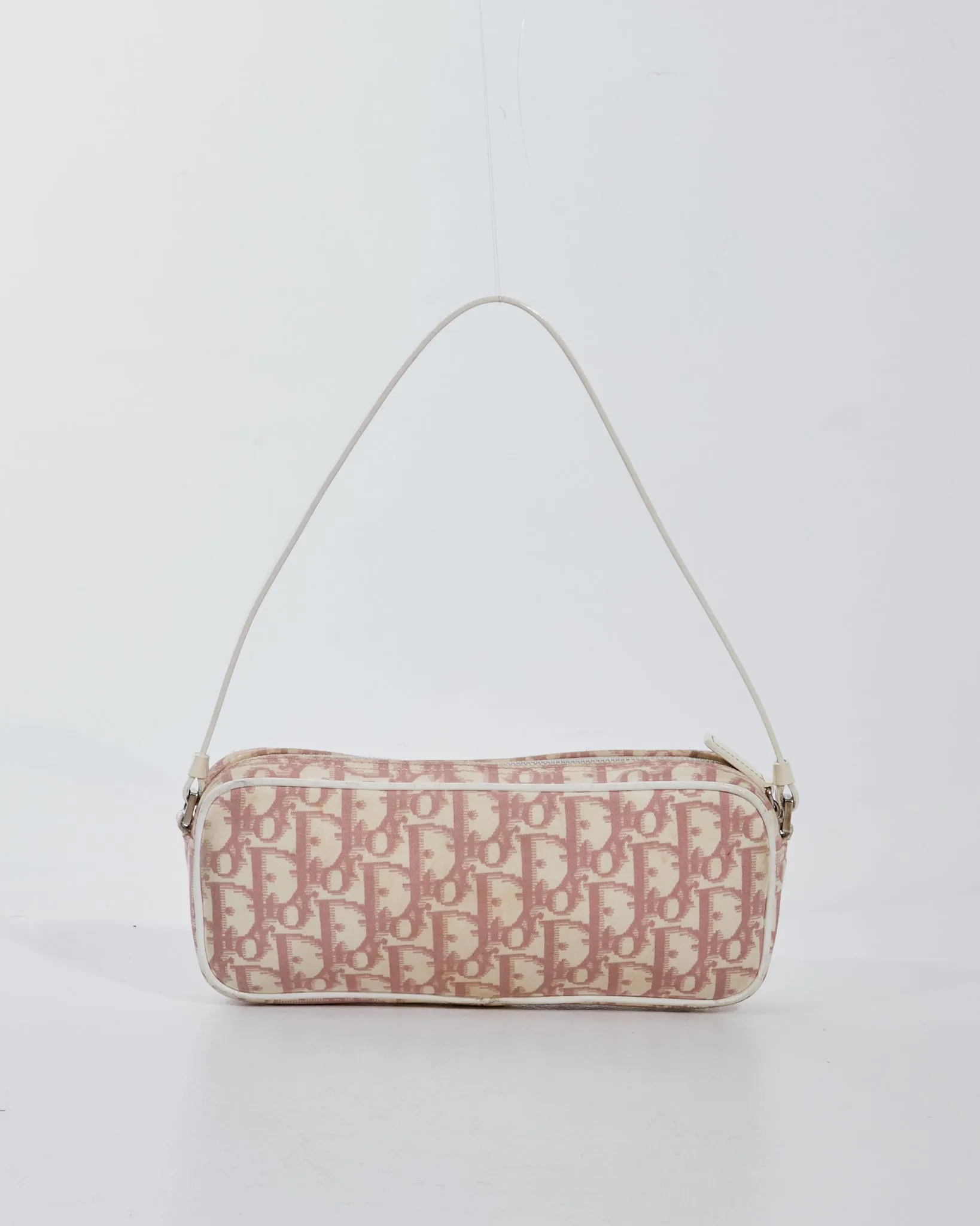 Dior Pink Monogram Girly Canvas Small Shoulder Bag