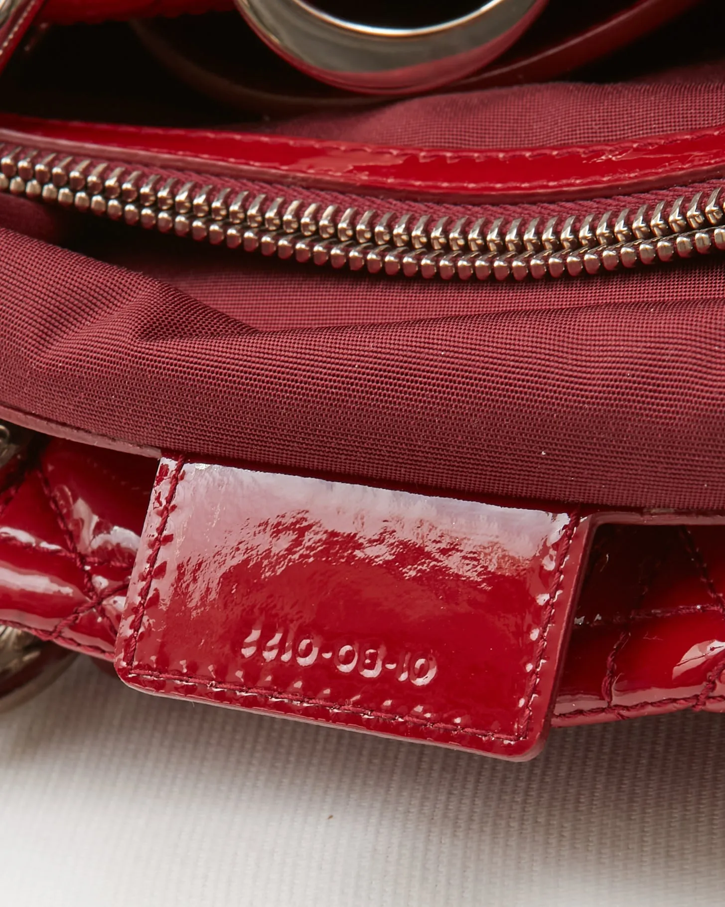Dior Red Patent Leather Cannage Large Shopping Tote Bag