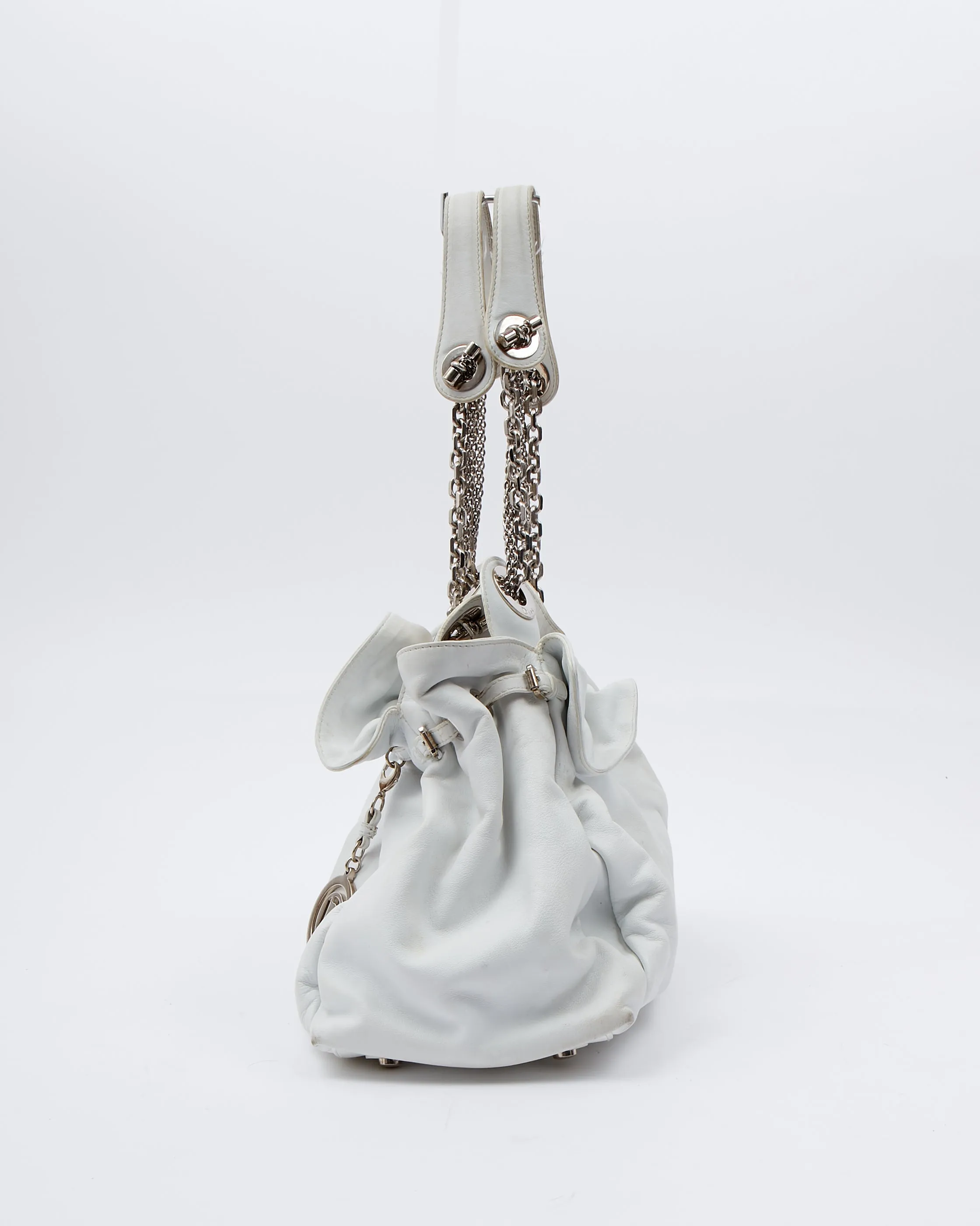 Dior White Leather Le Trente Shoulder bag