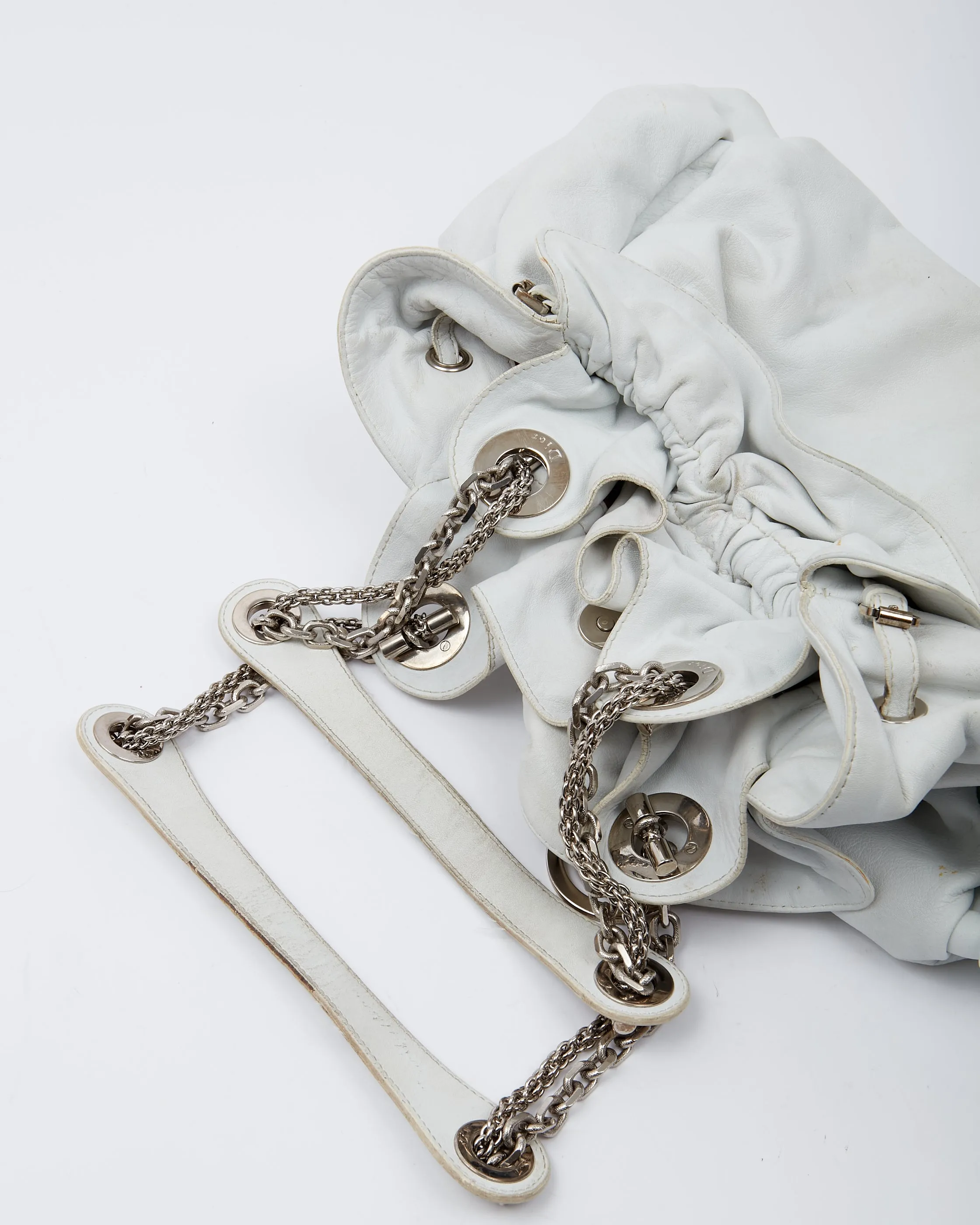 Dior White Leather Le Trente Shoulder bag