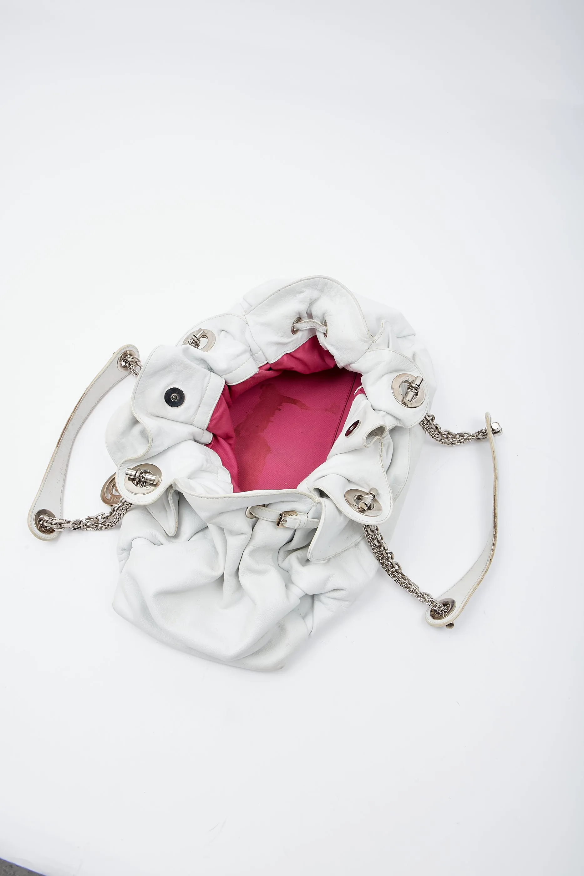 Dior White Leather Le Trente Shoulder bag