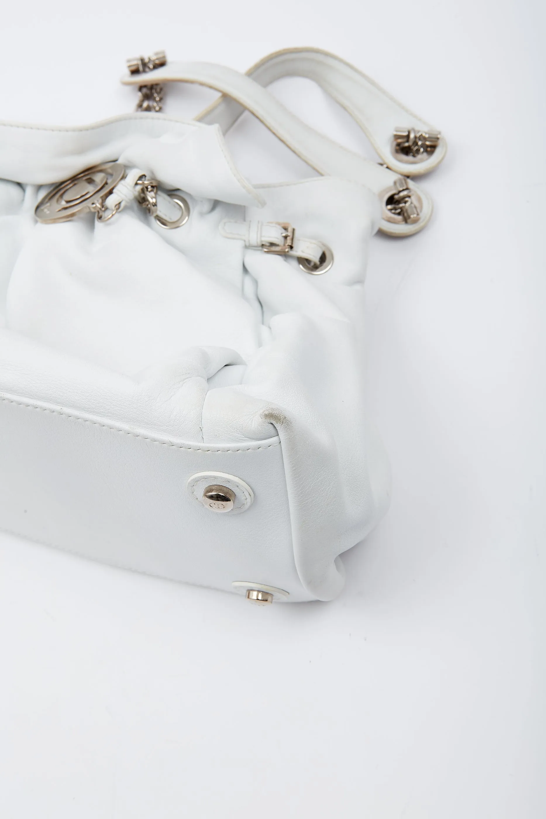 Dior White Leather Le Trente Shoulder bag