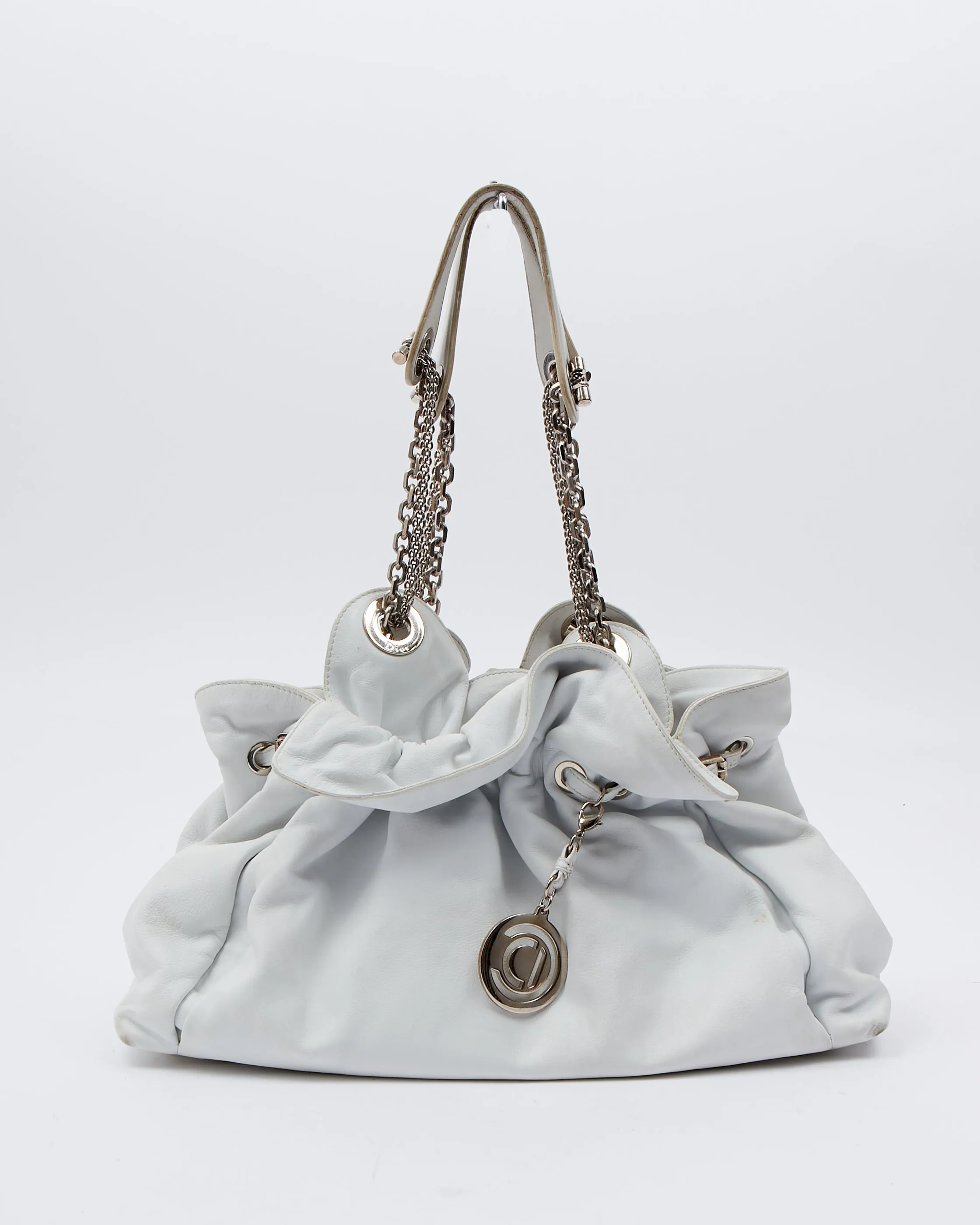 Dior White Leather Le Trente Shoulder bag