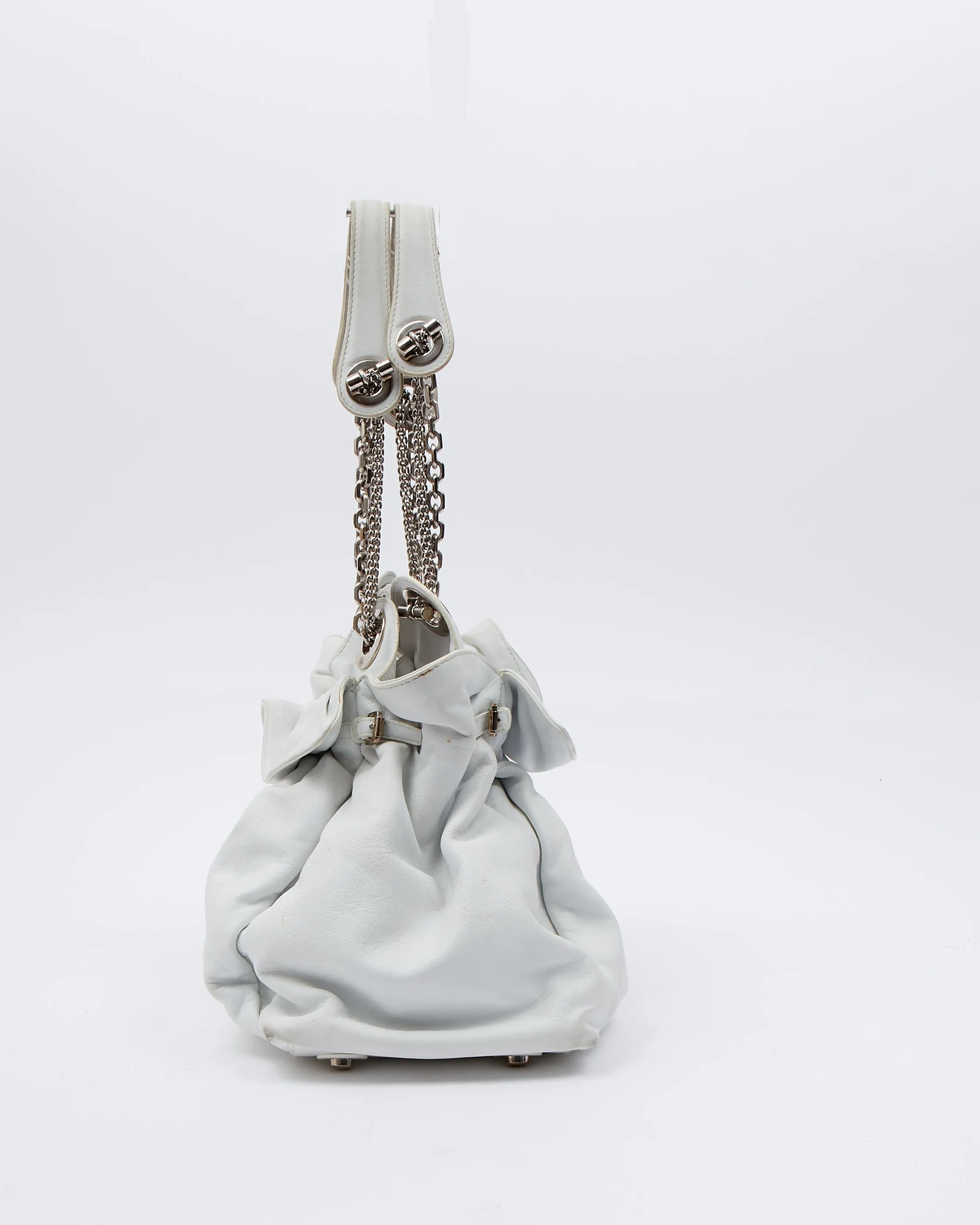 Dior White Leather Le Trente Shoulder bag