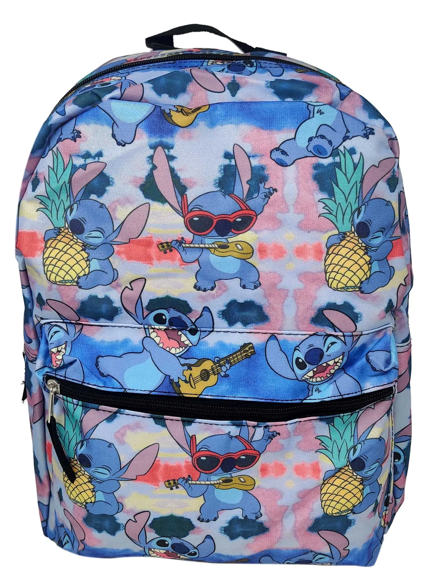 Disney Lilo & Stitch Backpack 16" All-Over Print w/ Sliding Pencil Case Set