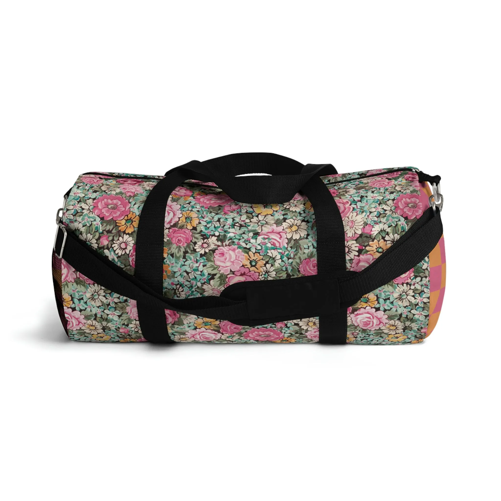Duffel Bag / bright pink vintage floral