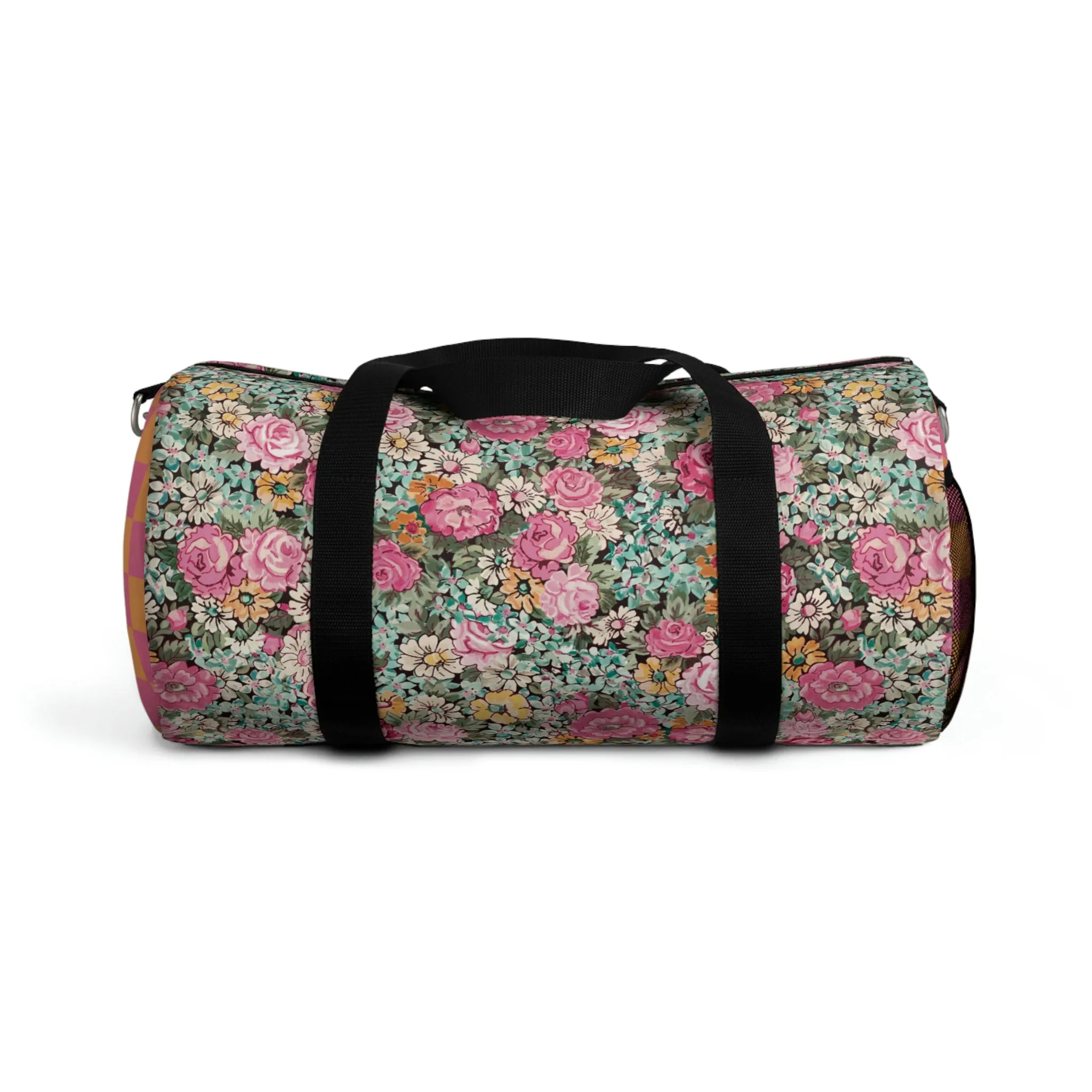 Duffel Bag / bright pink vintage floral