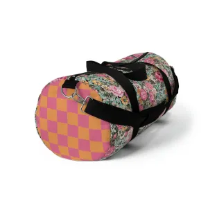 Duffel Bag / bright pink vintage floral