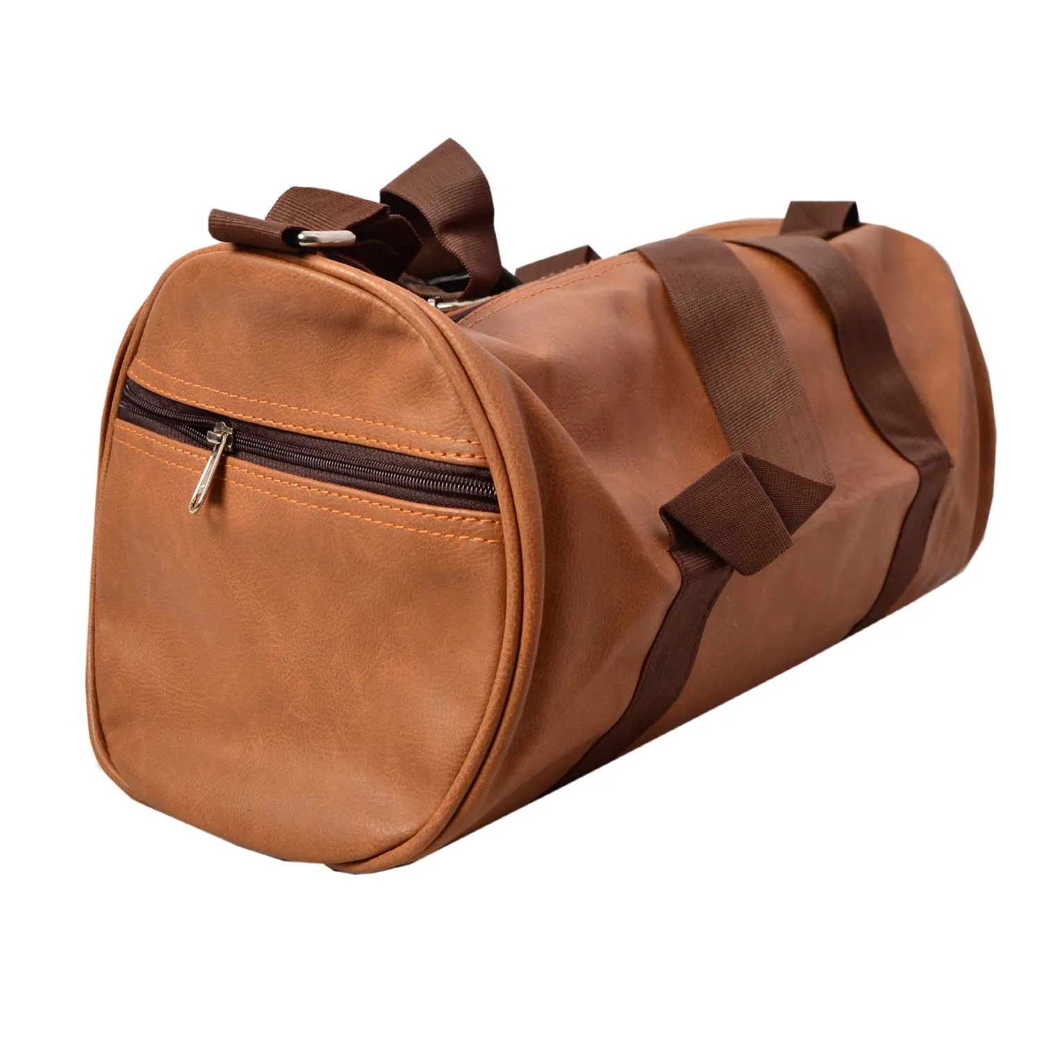 Duffle Gym Bag .(DarkBrown/Light Brown/ Black)