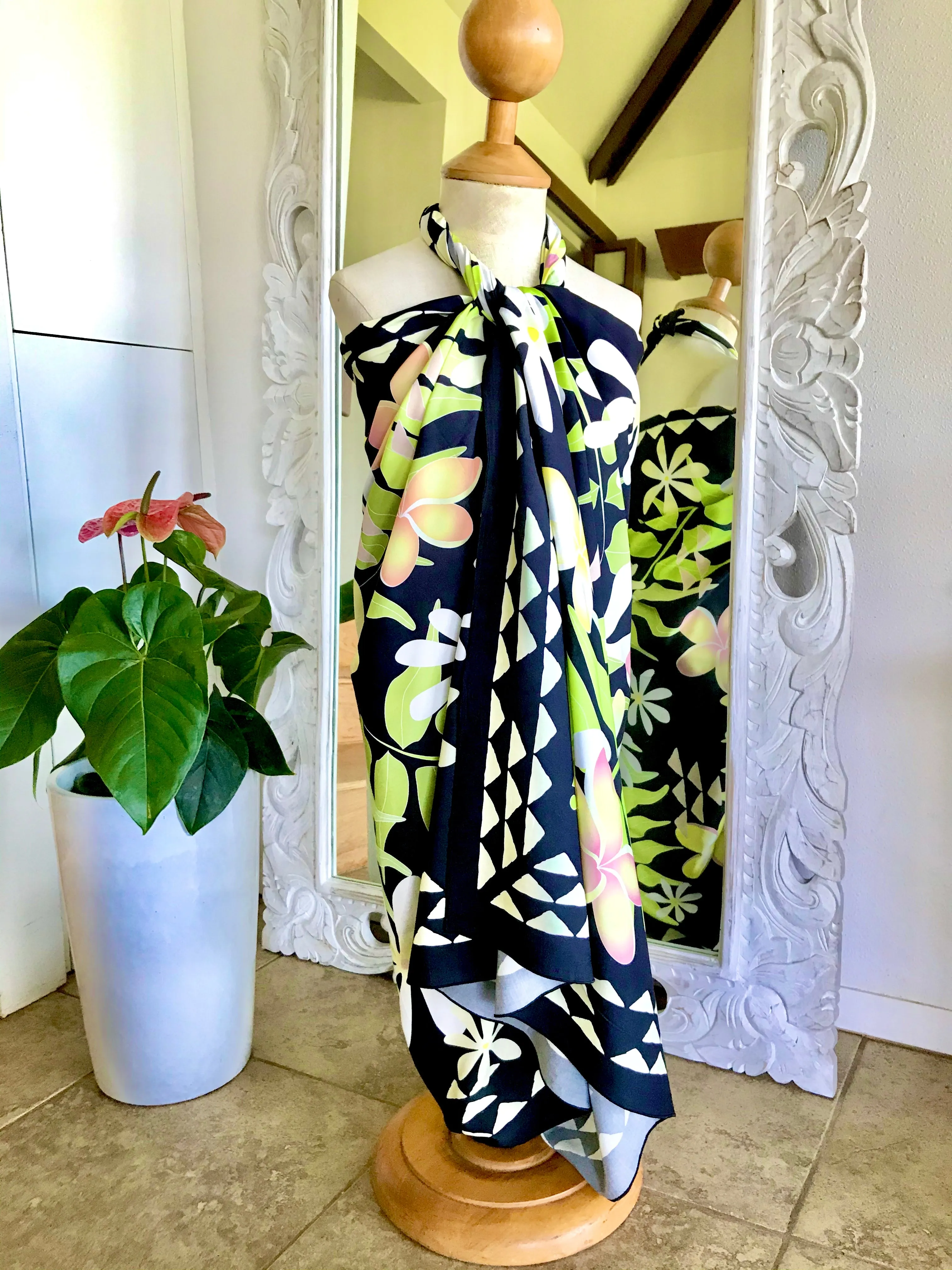 ECO PAREO - LAUHALA GARDEN Black - TALL SIZE