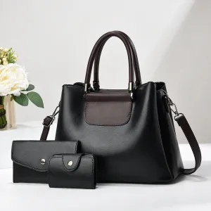 Elegant Handbag Soft Leather Set