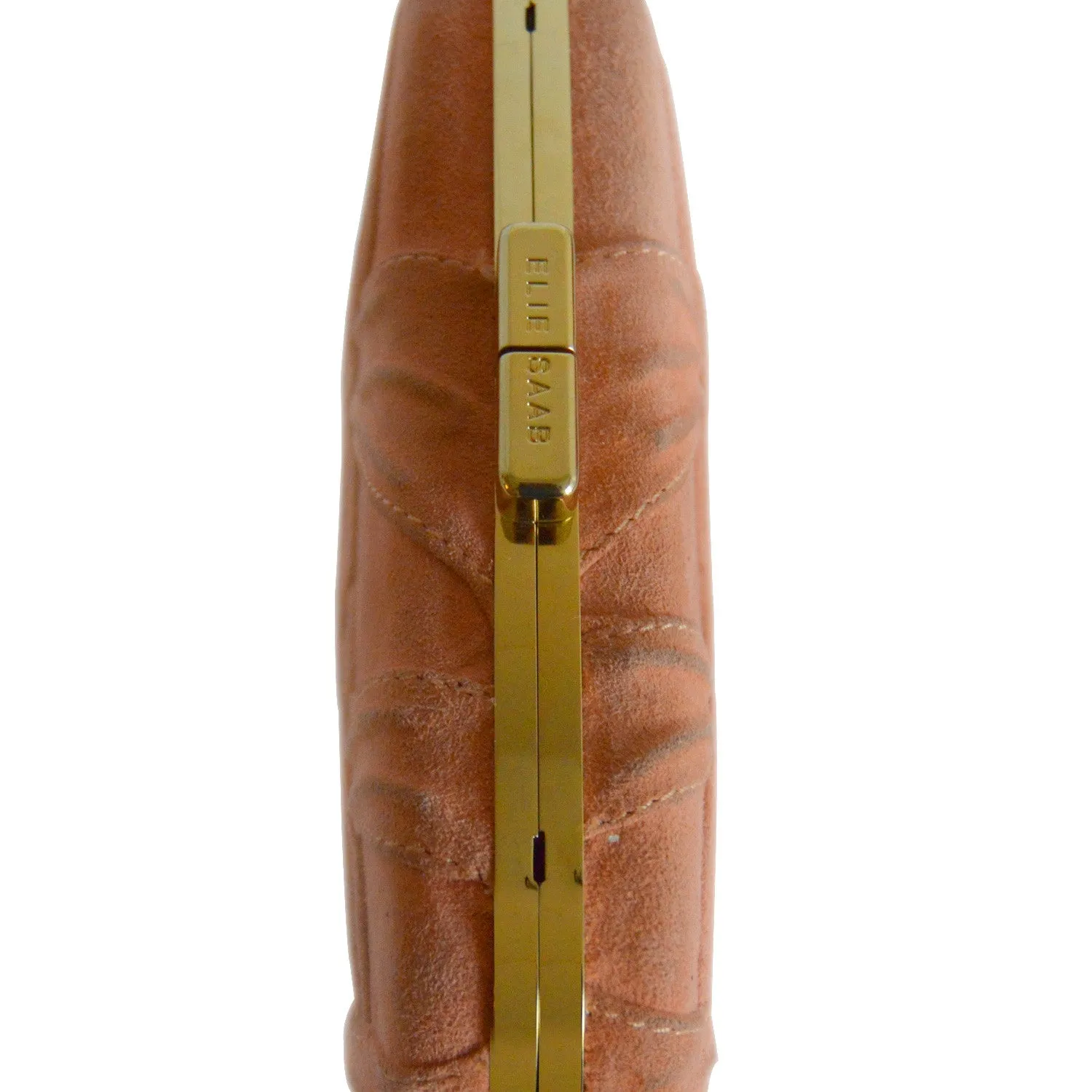 Elie Saab Orange Suede Clutch