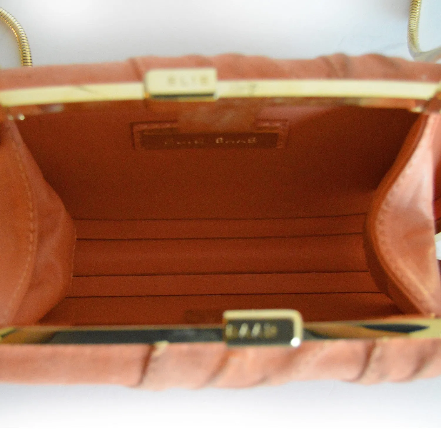Elie Saab Orange Suede Clutch