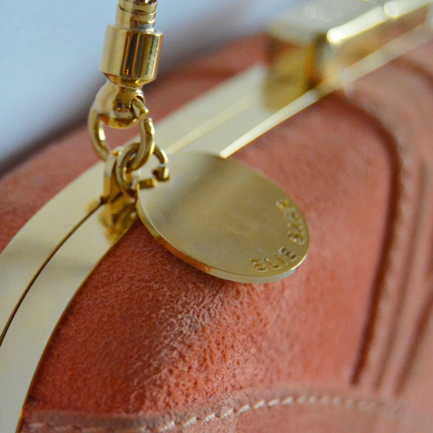 Elie Saab Orange Suede Clutch