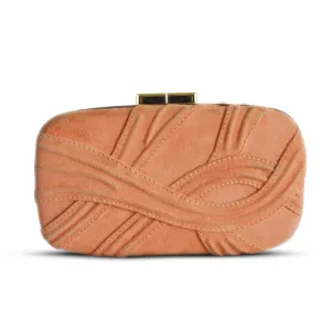 Elie Saab Orange Suede Clutch