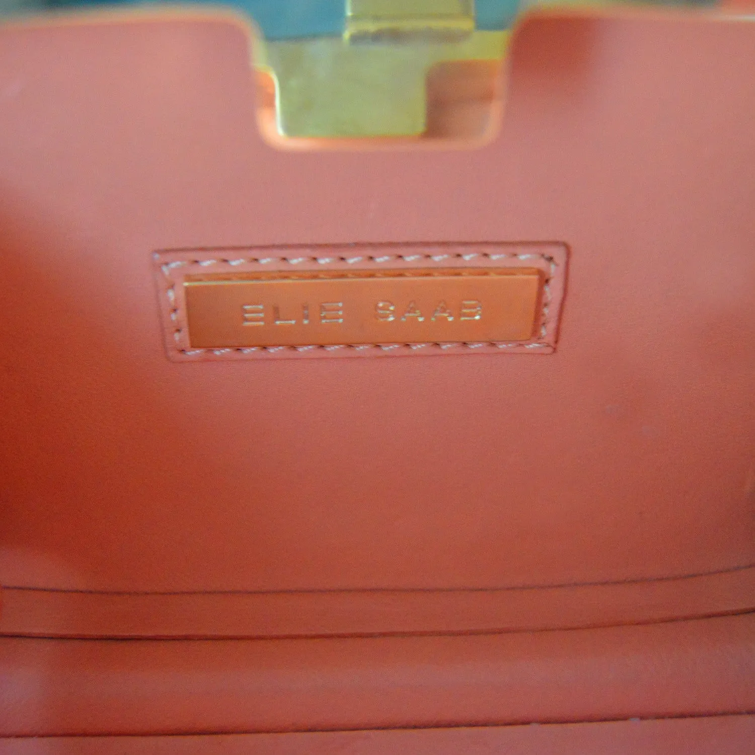 Elie Saab Orange Suede Clutch