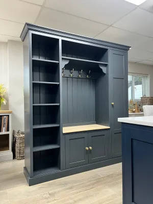 EX DISPLAY Country Boot Room Bench w/ Open Shelving