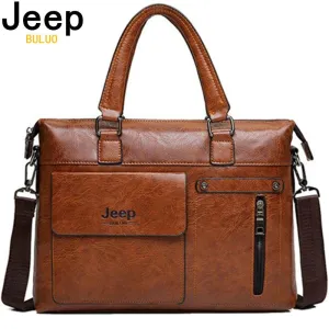 Famous Designer JEEP BULUO Brands Men Business Briefcase