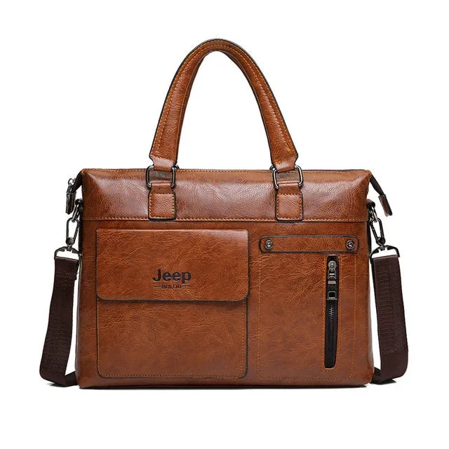 Famous Designer JEEP BULUO Brands Men Business Briefcase