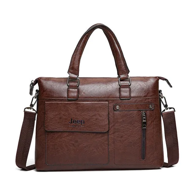 Famous Designer JEEP BULUO Brands Men Business Briefcase