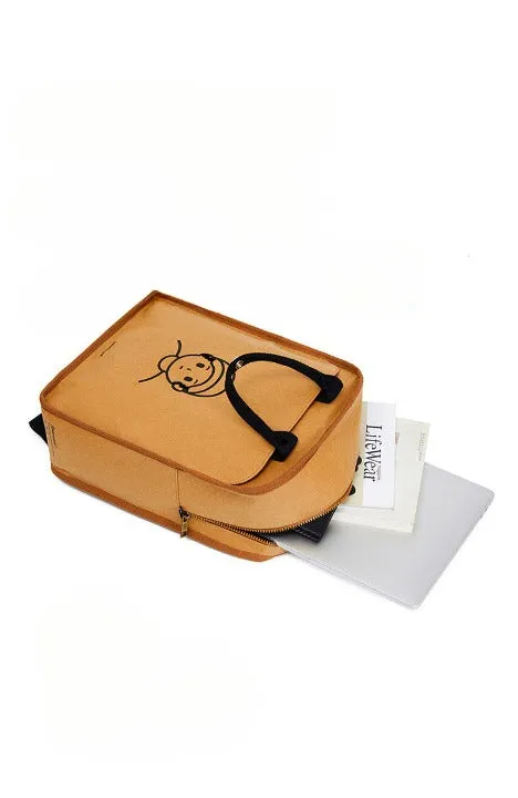 FineWorld Washable Kraft Paper Backpack Men-Women