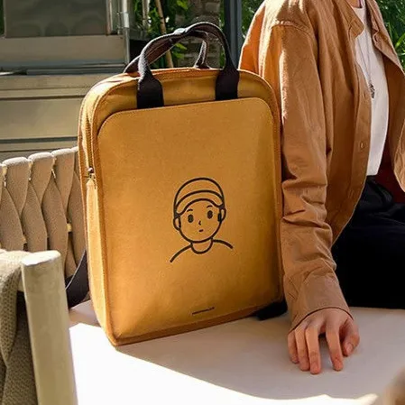 FineWorld Washable Kraft Paper Backpack Men-Women