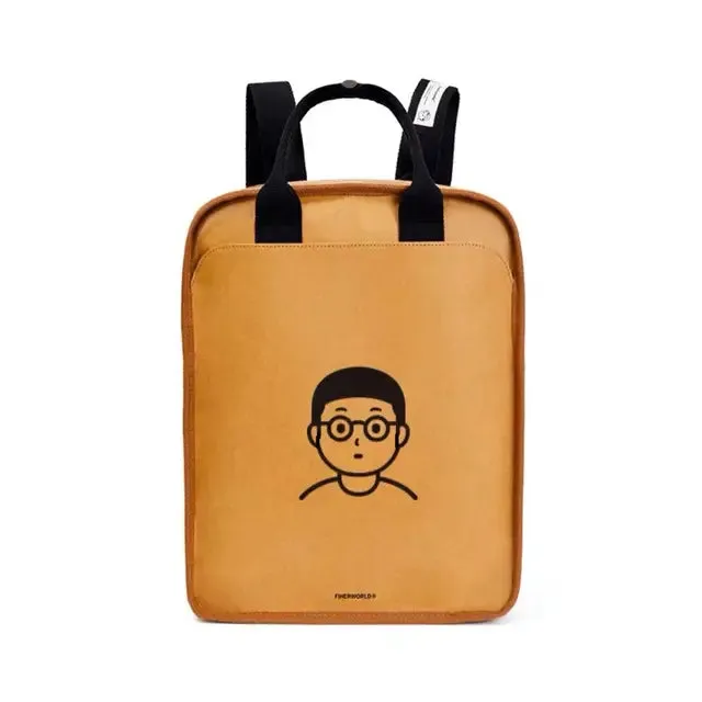 FineWorld Washable Kraft Paper Backpack Men-Women