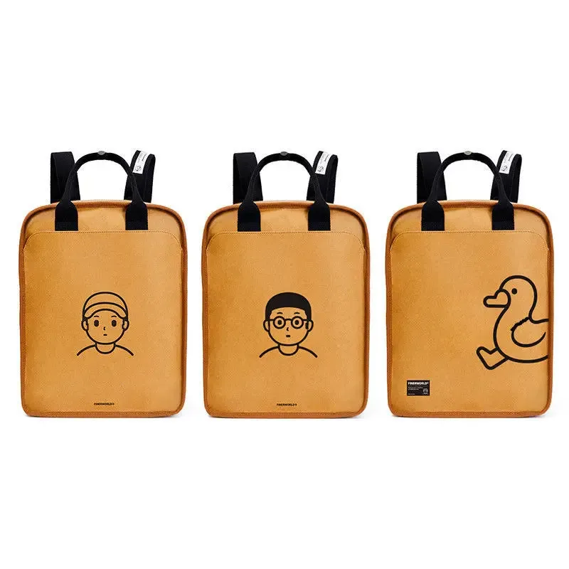 FineWorld Washable Kraft Paper Backpack Men-Women