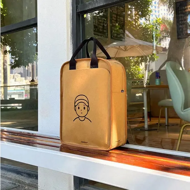 FineWorld Washable Kraft Paper Backpack Men-Women