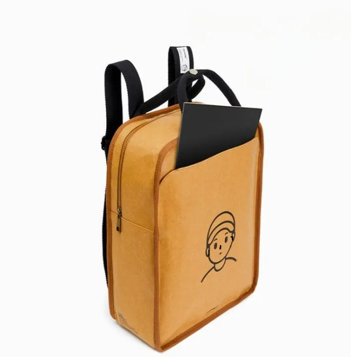 FineWorld Washable Kraft Paper Backpack Men-Women