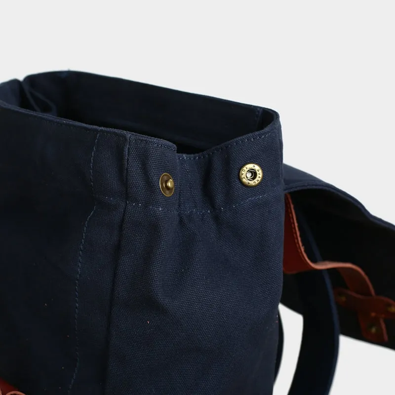 Flash Sale Men's Canvas Leather Hiking Travel Backpack Rucksack School Bag TB310