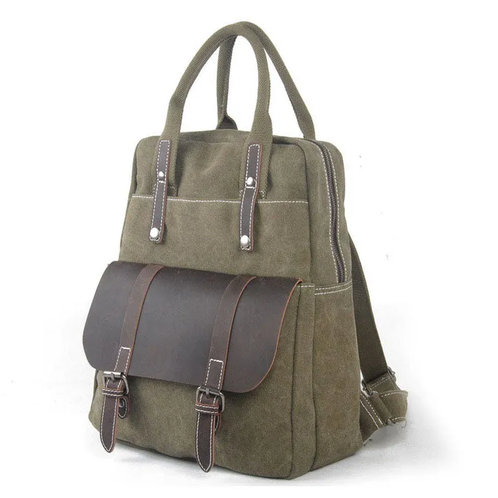 Flash Sale Waxed Canvas Backpack/Rucksack, School Backpack, Travel Backpack