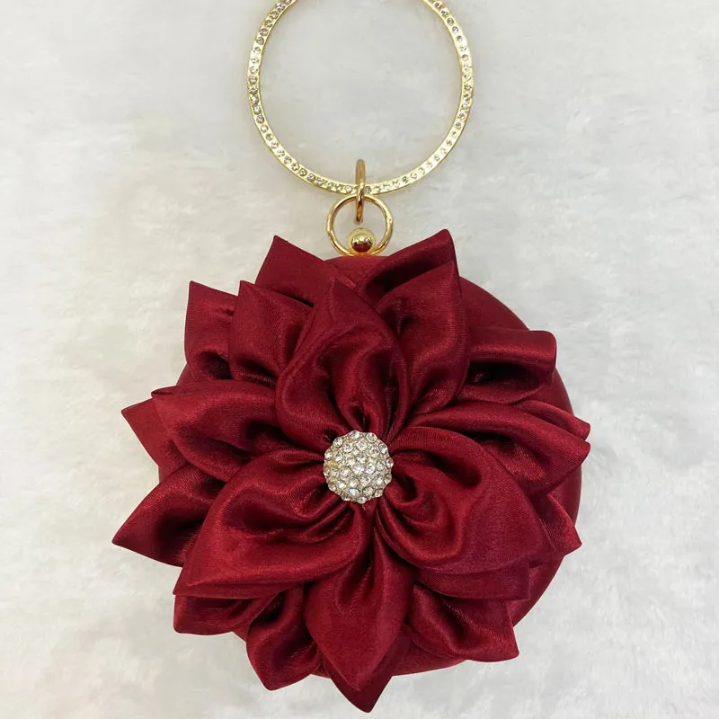 Flower Rhinestone Design Handbags