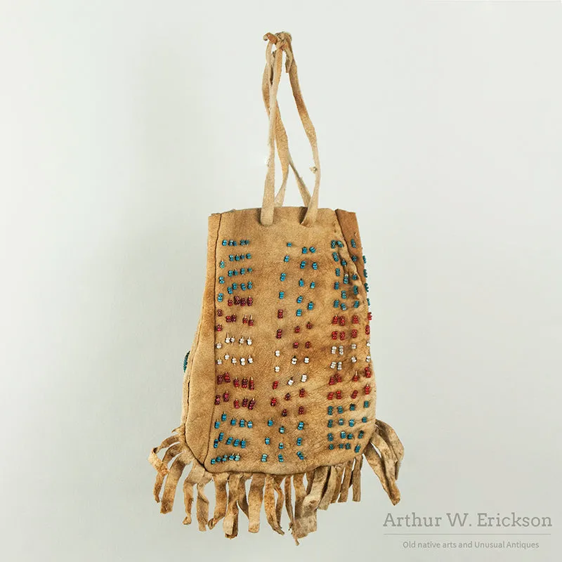Folky Plateau Beaded Bag with Fringe