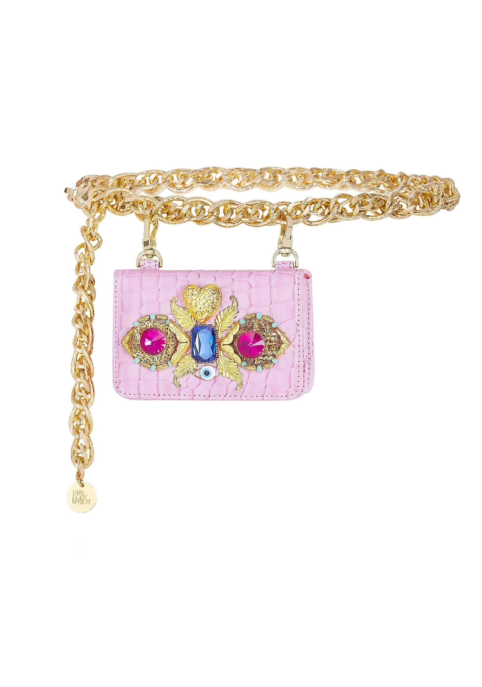 Frosted Lavender Chain Link Belt Bag