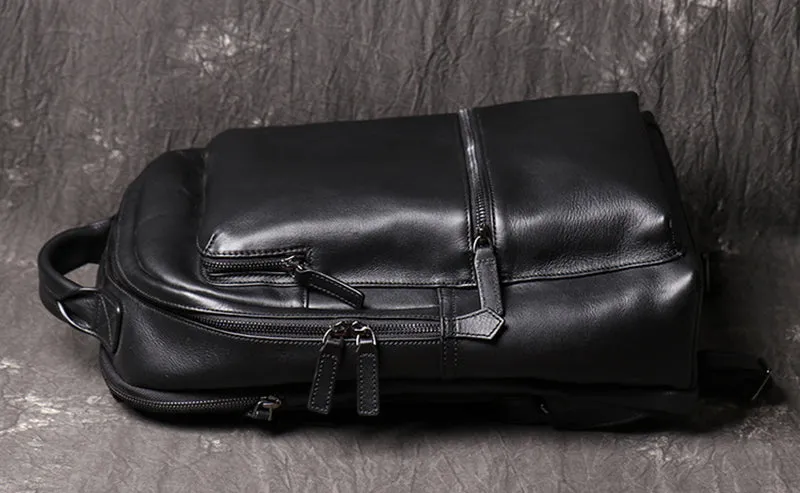 Full Grain Leather Backpack For Men, Leather Travel Backpack Stylish Laptop Backpack