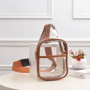 Game Day Stadium Clear Sling Bags: Tan