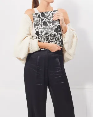 Givenchy Floral Black/White Envelope Clutch