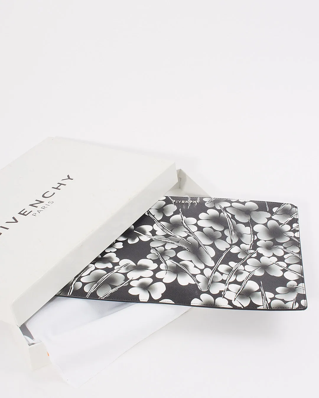 Givenchy Floral Black/White Envelope Clutch