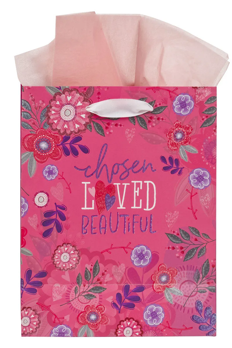 God's Princess Pink Floral Medium Gift Bag
