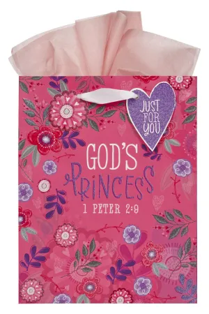 God's Princess Pink Floral Medium Gift Bag