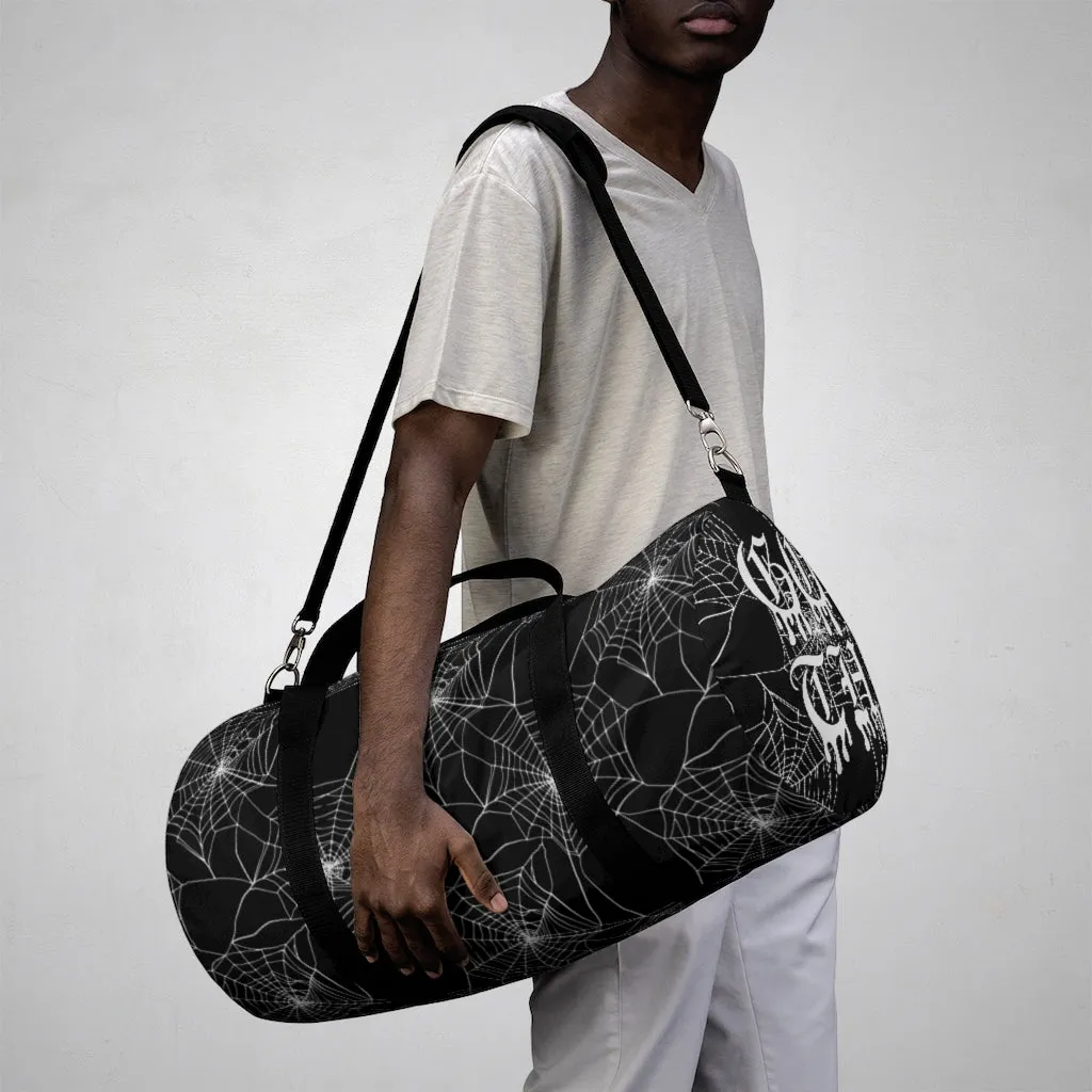 Goth Spider Web Duffel Bag