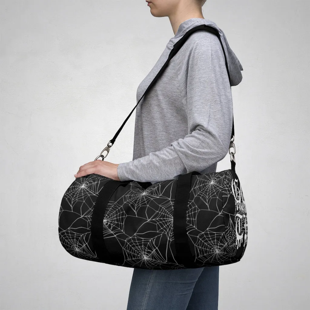 Goth Spider Web Duffel Bag