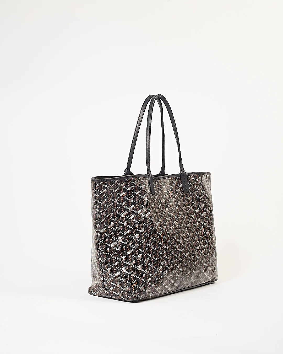 Goyard Black Goyardine St.Louis PM Tote Bag With Pouch